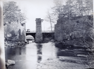 The Aquaduct at Shawsheen Ave over the Shawsheen River looking upstream. Circa 1905