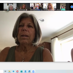 Screenshot of a Zoom meeting from Long Beach, NY High School 50th Reunion Committee